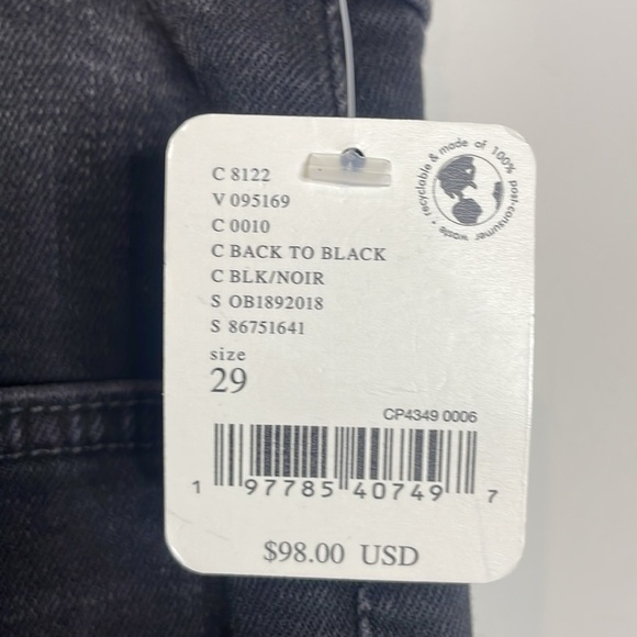 Free People | Women’s Dahlia Low Rise Stacked Jeans in Back to Black Size 29 NWT - Picture 6 of 9
